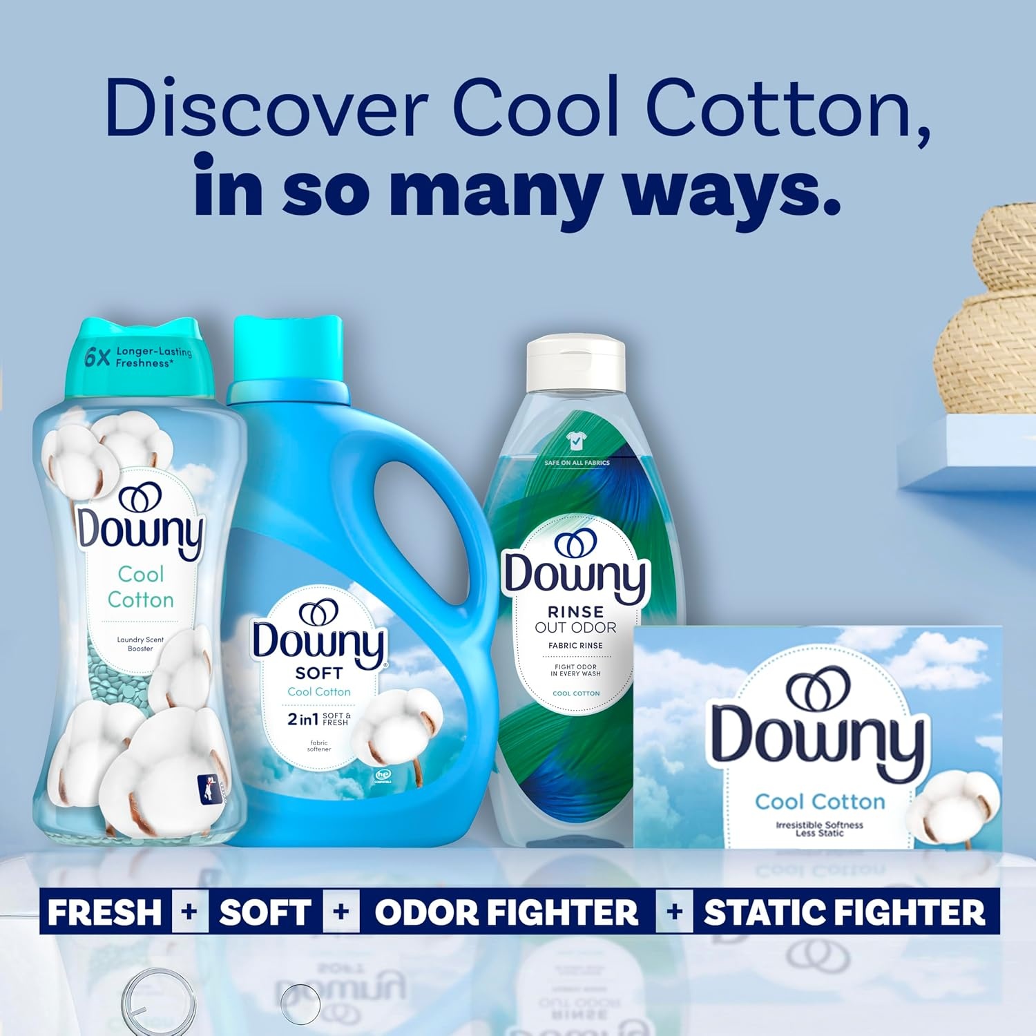 image:imageDowny Cool Cotton InWash Laundry Scent Booster Beads 24 oz laundry scent beads Longlasting Freshness24 Ounce Pack of 1