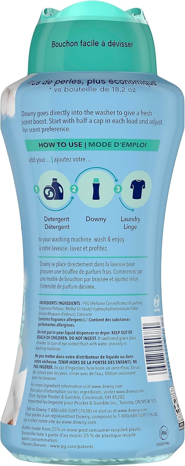image:imageDowny Cool Cotton InWash Laundry Scent Booster Beads 24 oz laundry scent beads Longlasting Freshness24 Ounce Pack of 4