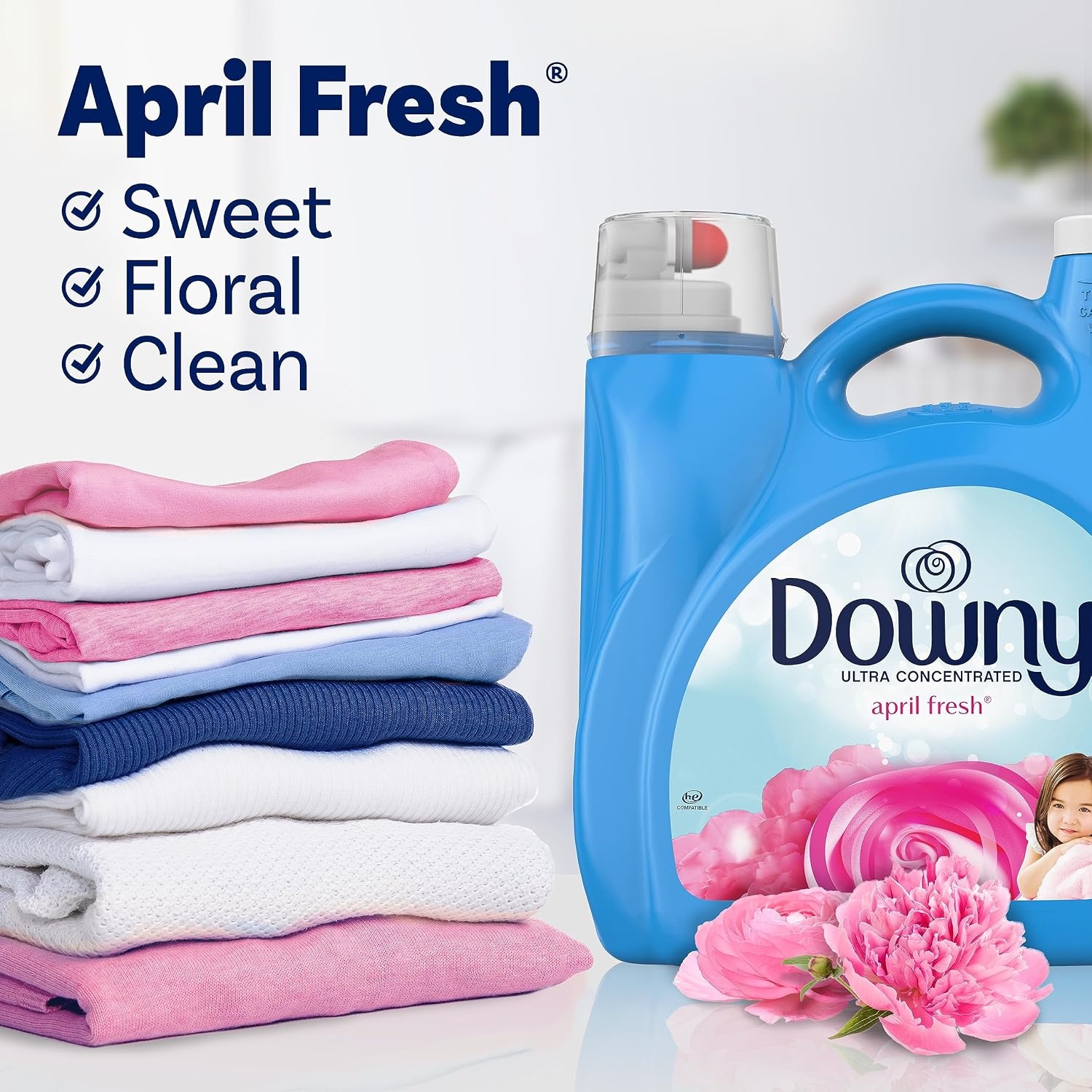 image:imageDowny Cool Cotton Liquid Fabric Conditioner Fabric Softener 164 Fl Oz 190 LoadsApril Fresh