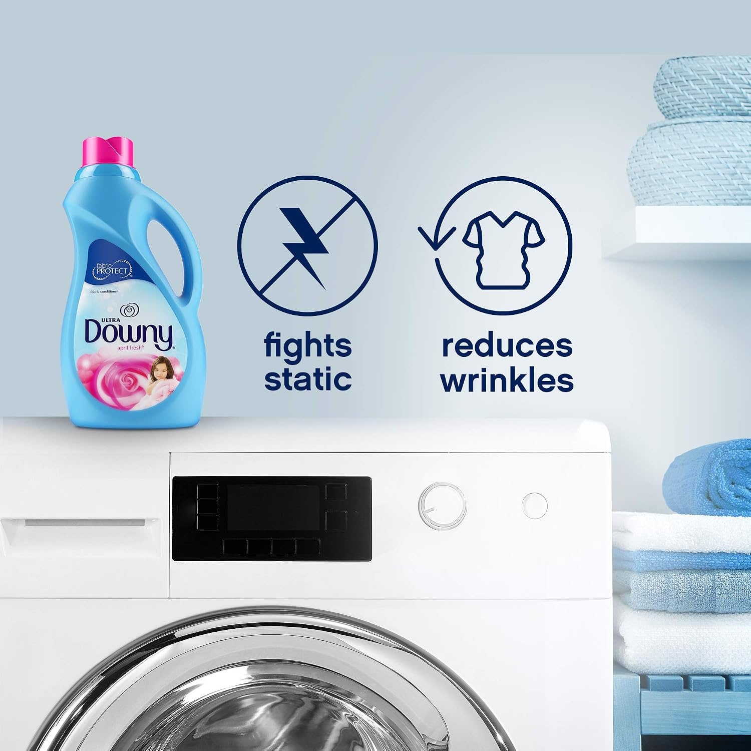 image:imageDowny Cool Cotton Liquid Fabric Conditioner Fabric Softener 164 Fl Oz 190 LoadsApril Fresh