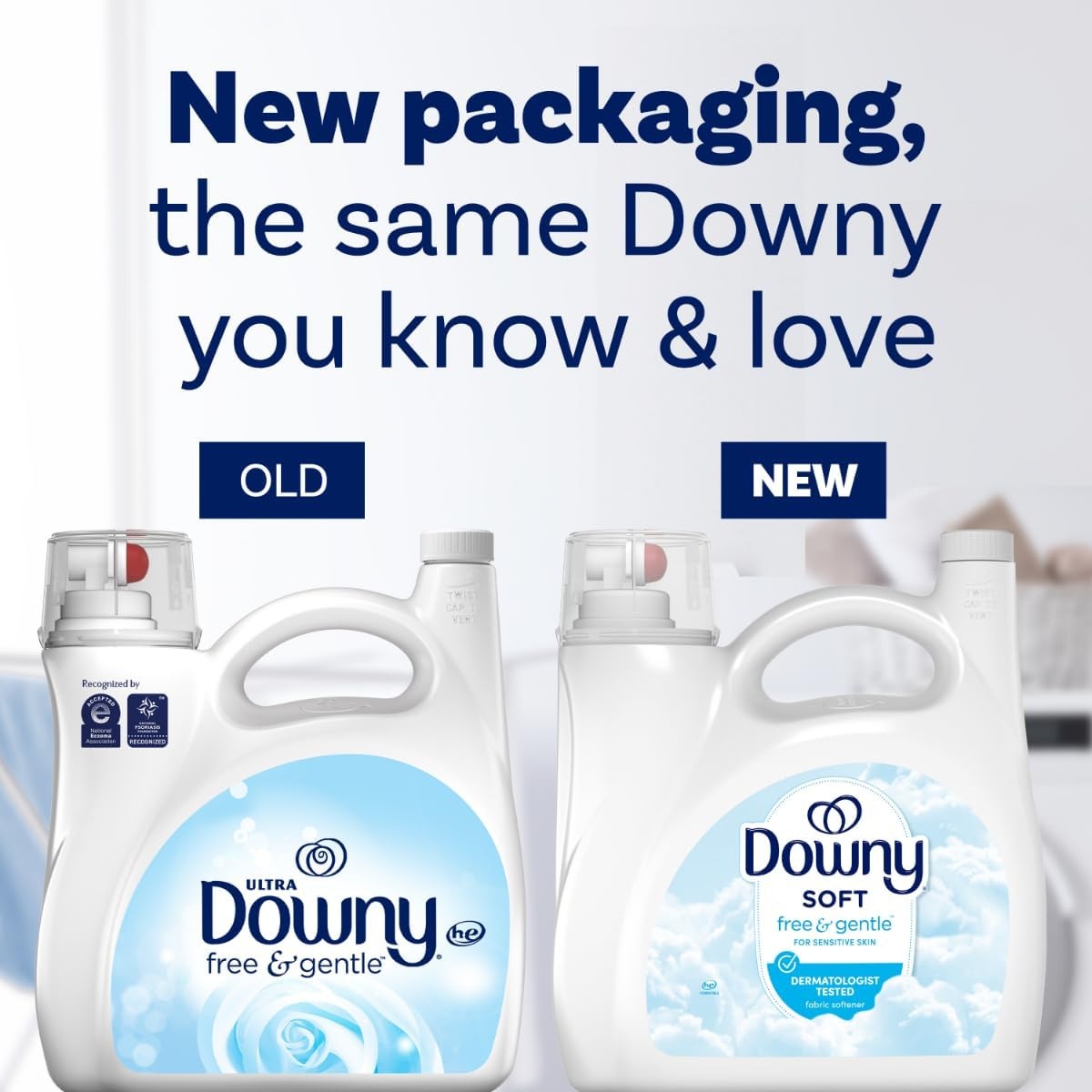 image:imageDowny Free amp Gentle Liquid Fabric Softener 140 fl oz 190 Loads Hypoallergenic Sensitive Skin Friendly Fabric Conditioner LiquidUnscented