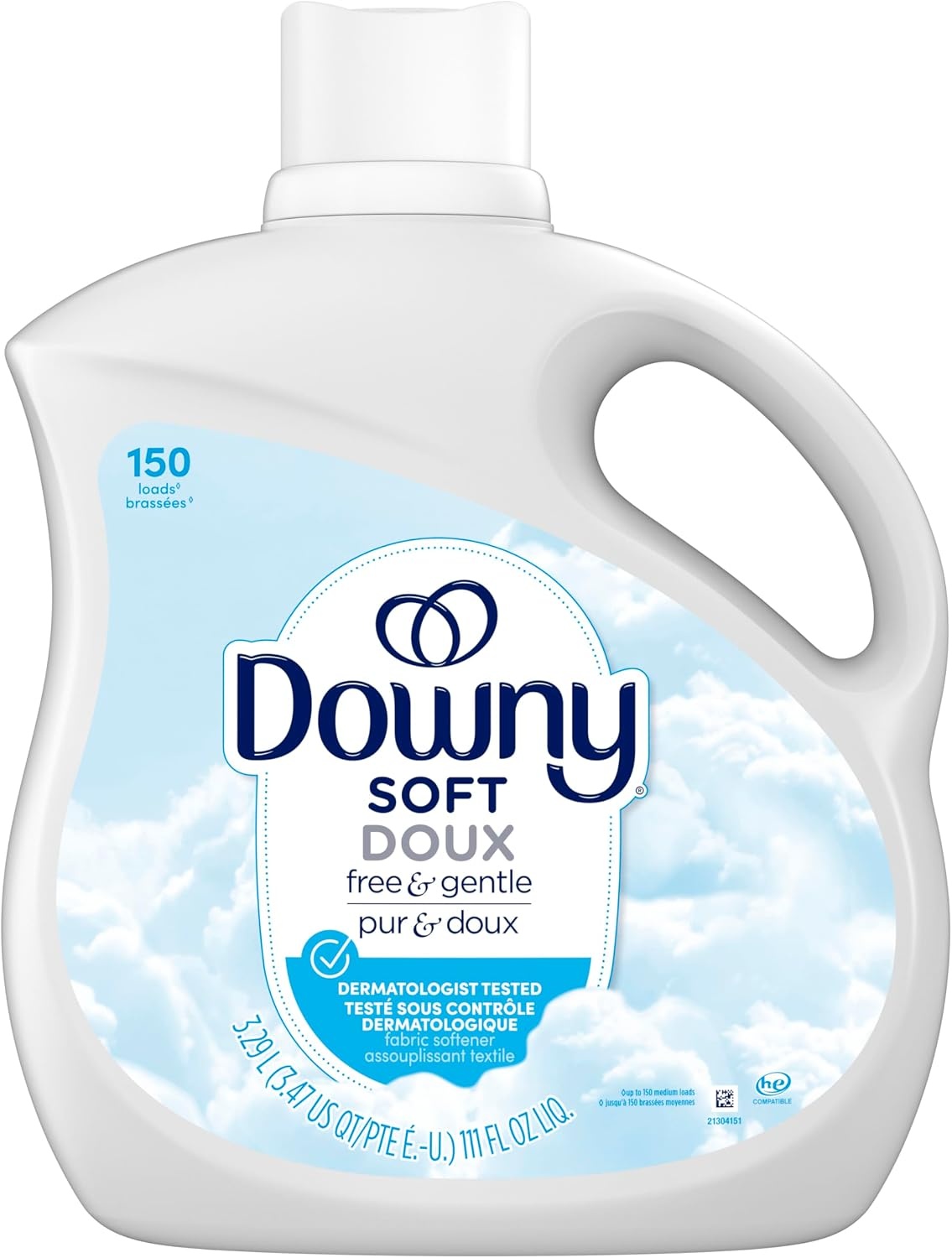 image:imageDowny Free amp Gentle Liquid Fabric Softener 140 fl oz 190 Loads Hypoallergenic Sensitive Skin Friendly Fabric Conditioner LiquidUnscented