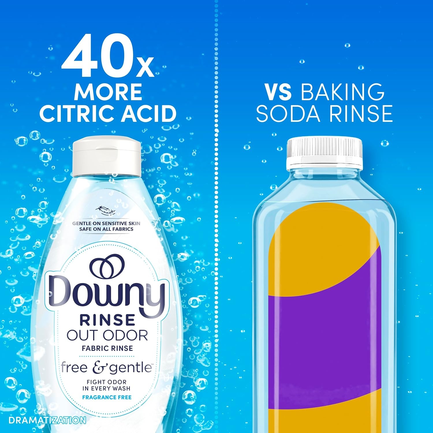 image:imageDowny Free amp Gentle Rinse Laundry Odor Remover Scent Free 48 FL OZ Gentle on skin No dyes or heavy perfumes Fabric Softener and Laundry Odor Removal Rinse