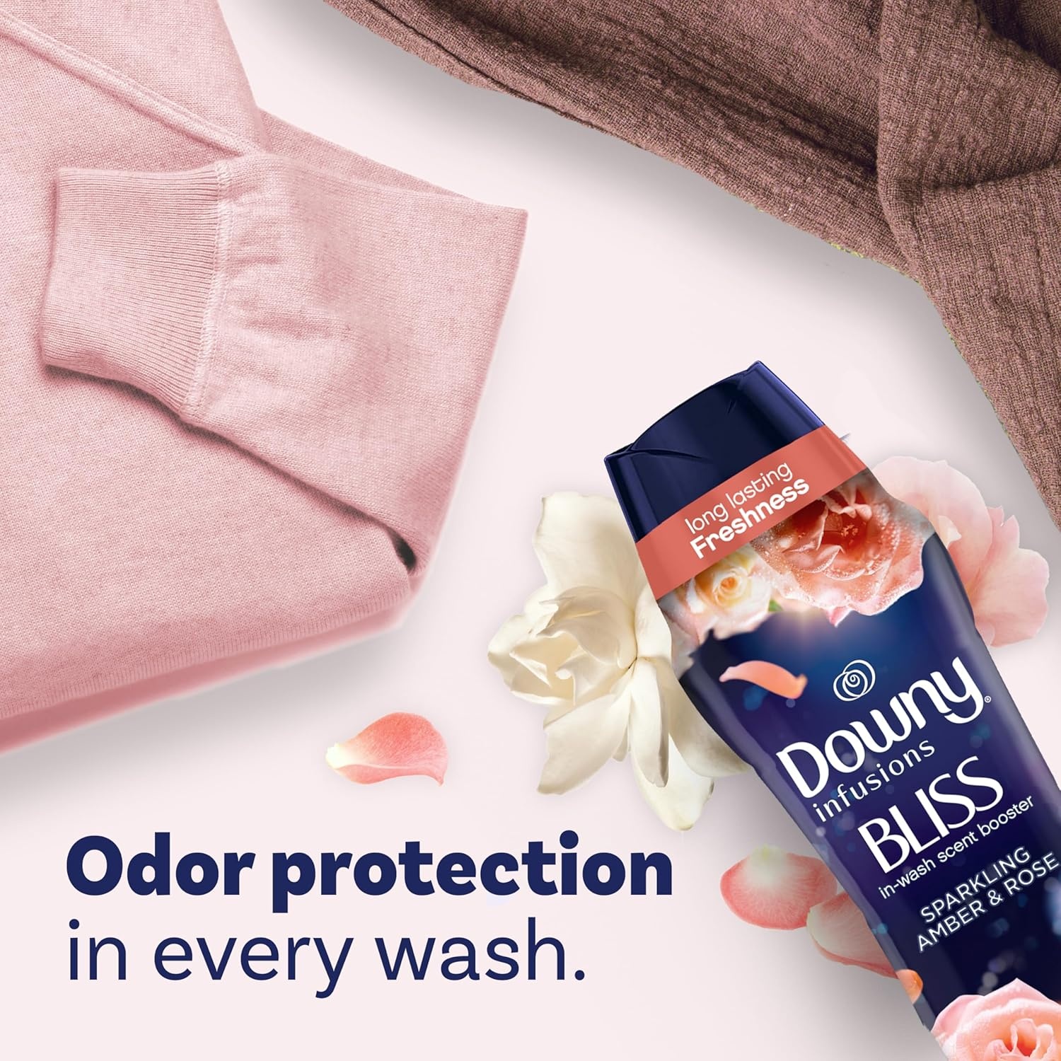 image:imageDowny Infusions InWash Laundry Scent Booster Beads BLISS Sparkling Amber and Rose Scent 24 oz