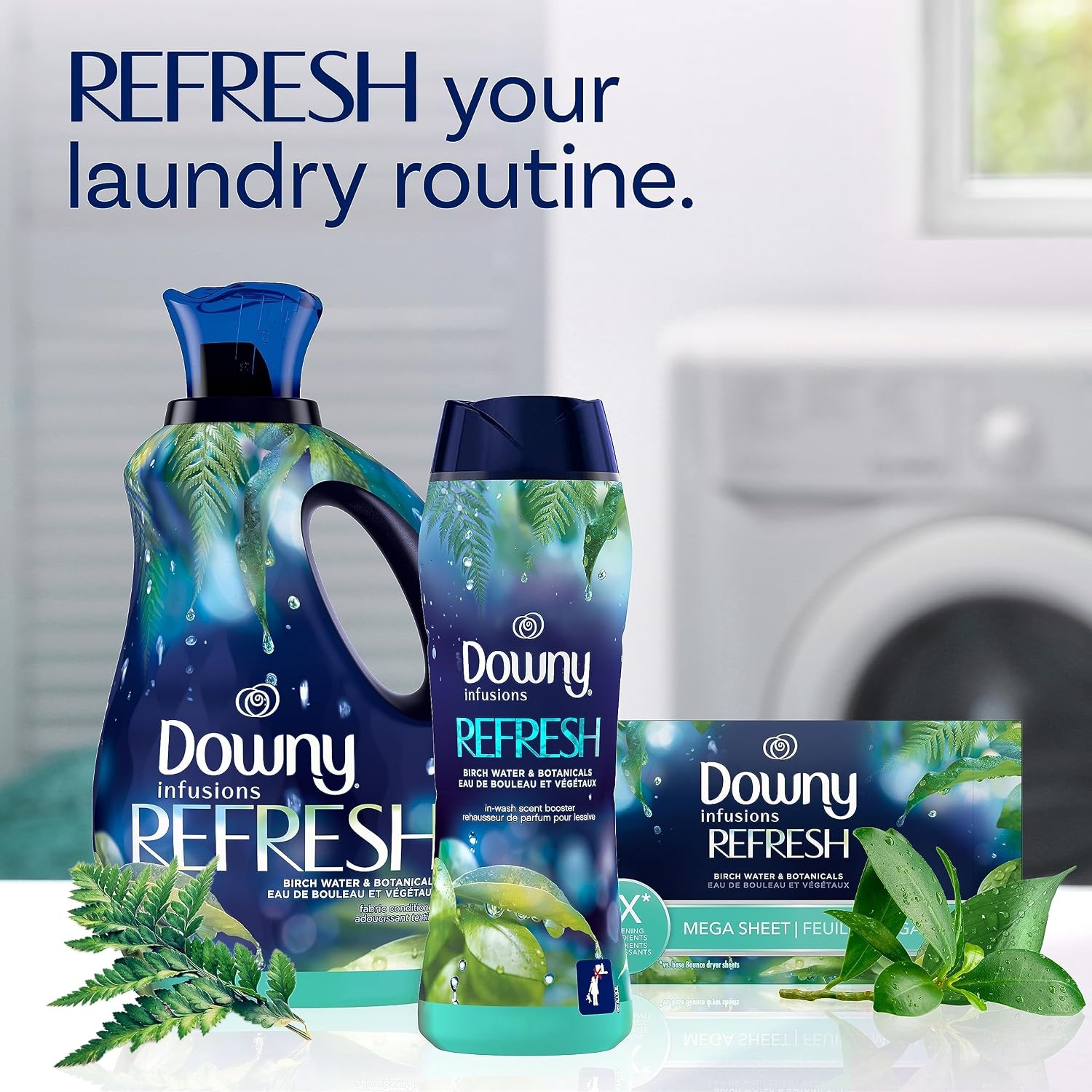 image:imageDowny Infusions InWash Laundry Scent Booster Beads REFRESH Botanical Florals and Birch Water Scent 24 oz24 Ounce Pack of 1