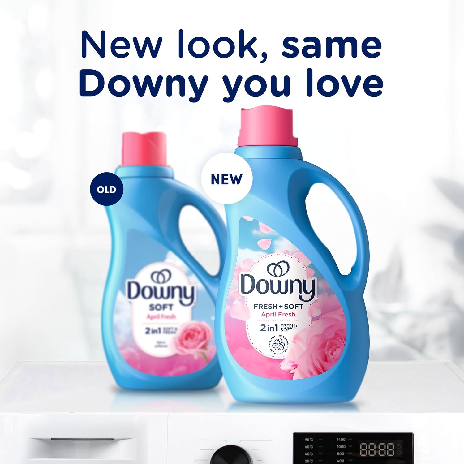 image:imageDowny Liquid Fabric Softener April Fresh 2in1 Fresh amp Soft 140 Fl Oz 190 Loads Fabric Conditioner For Freshness And SoftnessApril Fresh