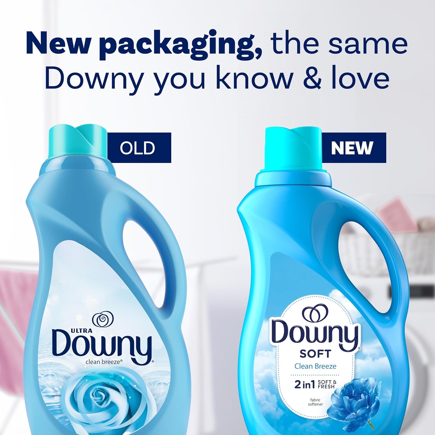 image:imageDowny Liquid Fabric Softener April Fresh 2in1 Fresh amp Soft 140 Fl Oz 190 Loads Fabric Conditioner For Freshness And SoftnessClean Breeze