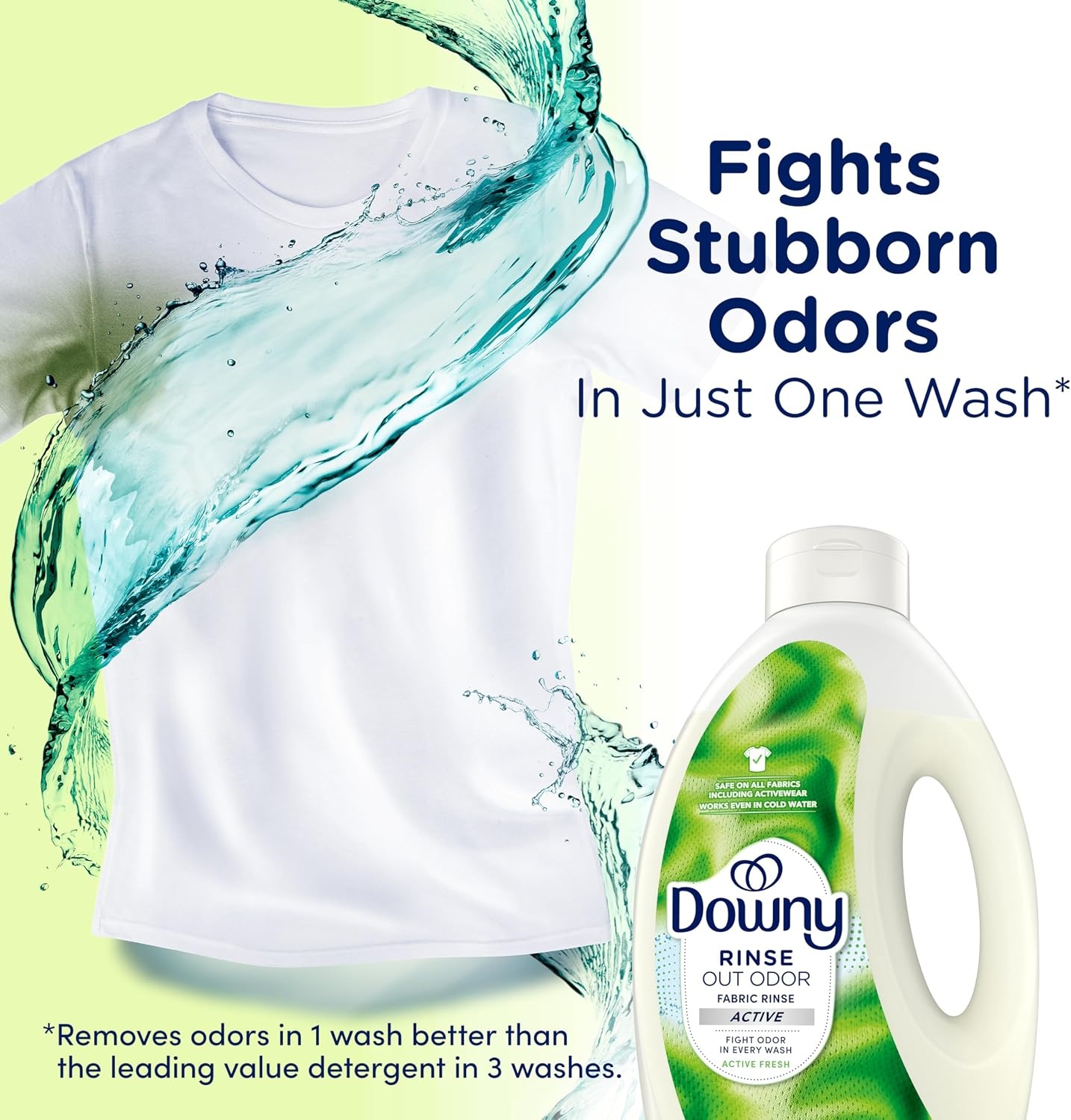 image:imageDowny RINSE amp REFRESH Laundry Odor Remover and Fabric Softener for Activewear Active Fresh Scent 48 ozActive Fresh