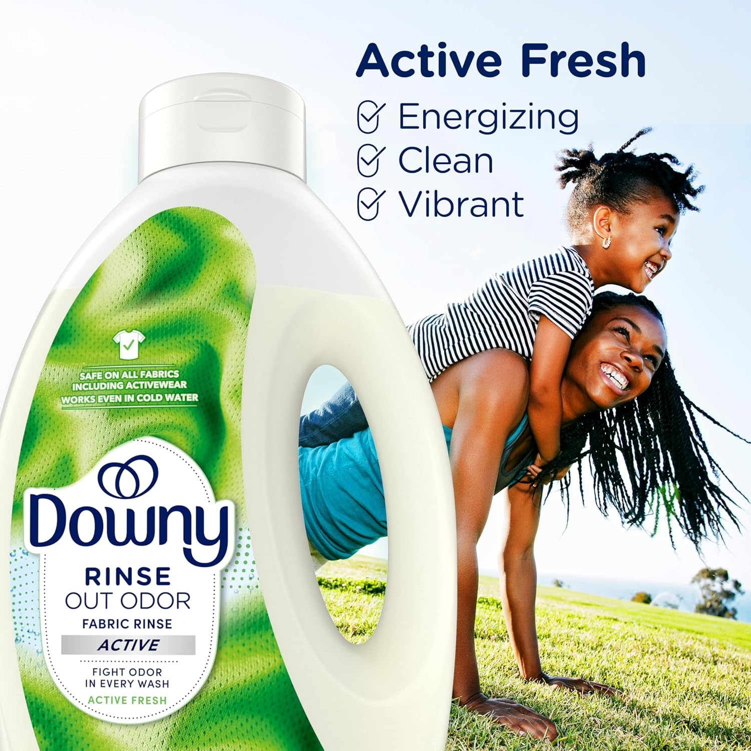 image:imageDowny RINSE amp REFRESH Laundry Odor Remover and Fabric Softener for Activewear Active Fresh Scent 48 ozActive Fresh