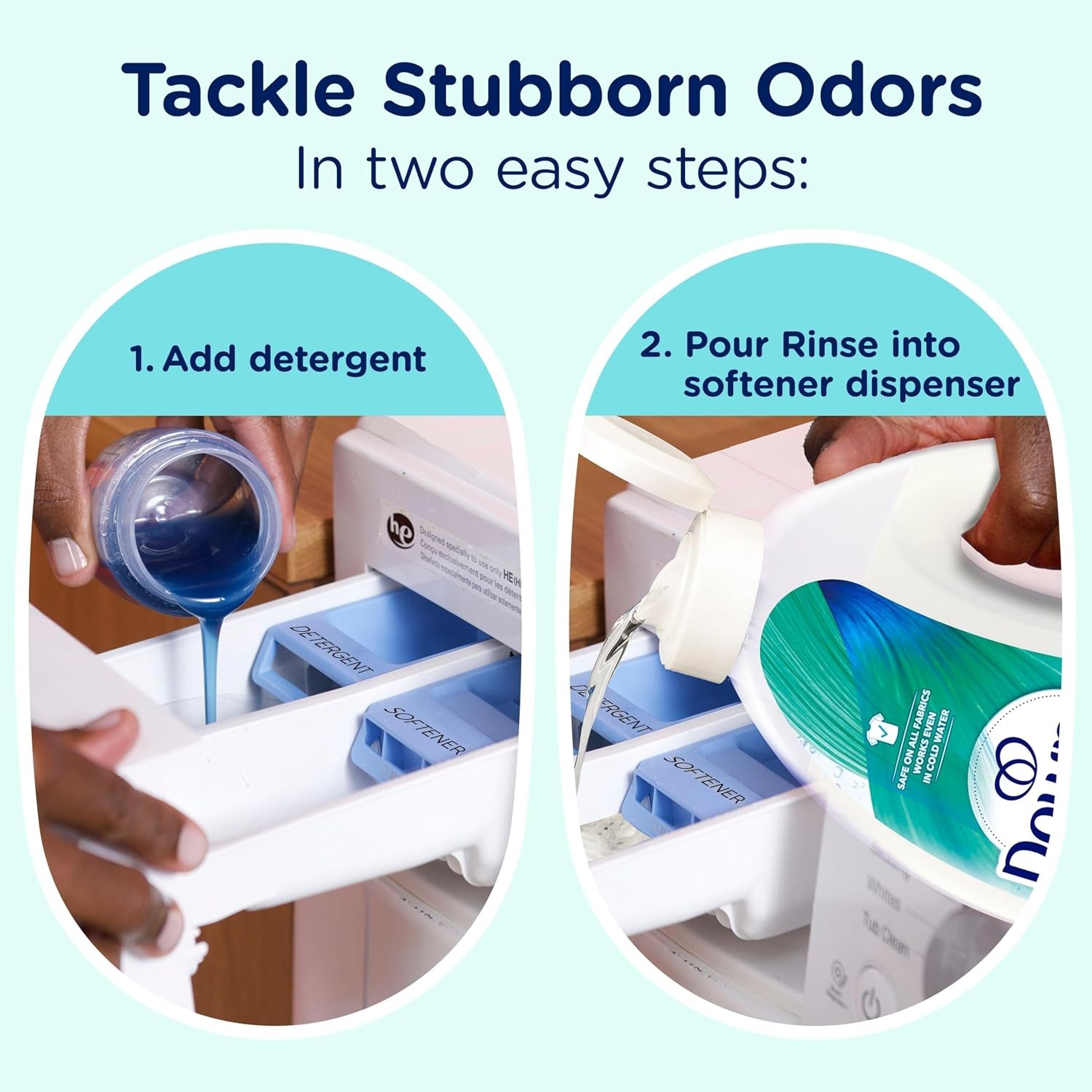 image:imageDowny Rinse Laundry Odor Remover Cool Cotton Scent 48 fl oz Fabric Softener And Laundry Odor Removal Rinse Fights Odors At The Source HE CompatibleCool Cotton