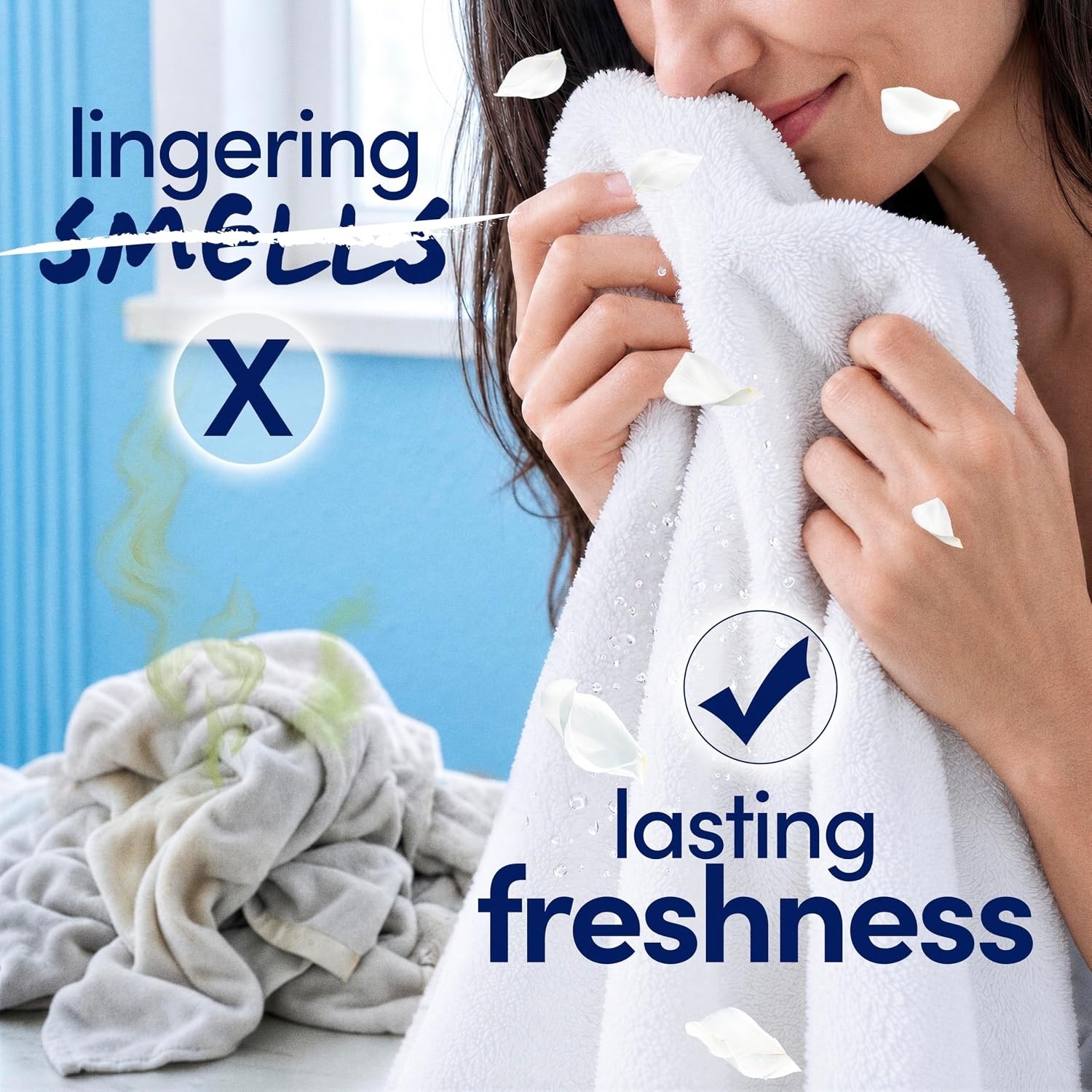 image:imageDowny Rinse Laundry Odor Remover Cool Cotton Scent 48 fl oz Fabric Softener And Laundry Odor Removal Rinse Fights Odors At The Source HE CompatibleCool Cotton