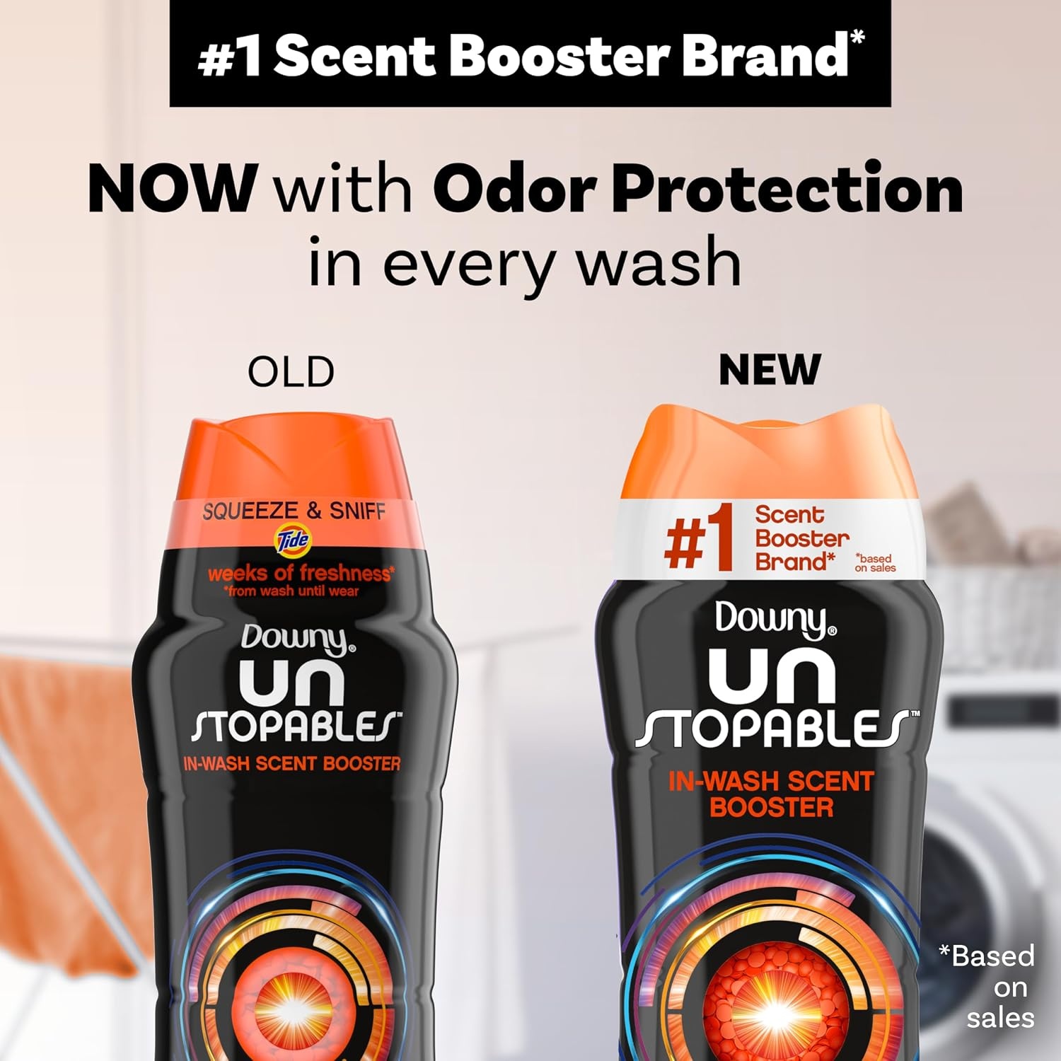 image:imageDowny Unstopables In Wash Scent Booster Beads Fresh Scent 24 oz Laundry Beads for odor Protection Downy Scent Booster Beads Laundry Scent Boosters Pack of 2Original