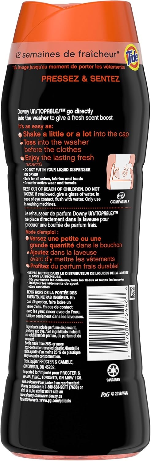 image:imageDowny Unstopables In Wash Scent Booster Beads Fresh Scent 24 oz Laundry Beads for odor Protection Downy Scent Booster Beads Laundry Scent Boosters Pack of 2Original