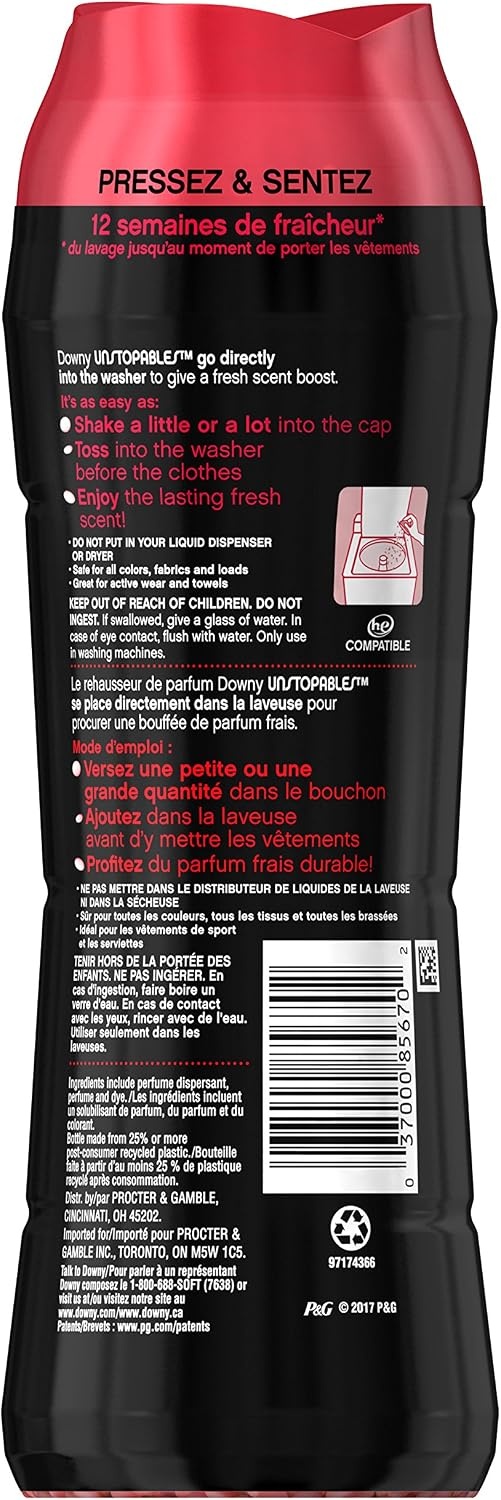 image:imageDowny Unstopables In Wash Scent Booster Beads Fresh Scent 24 oz Laundry Beads for odor Protection Downy Scent Booster Beads Laundry Scent Boosters Pack of 2Spring