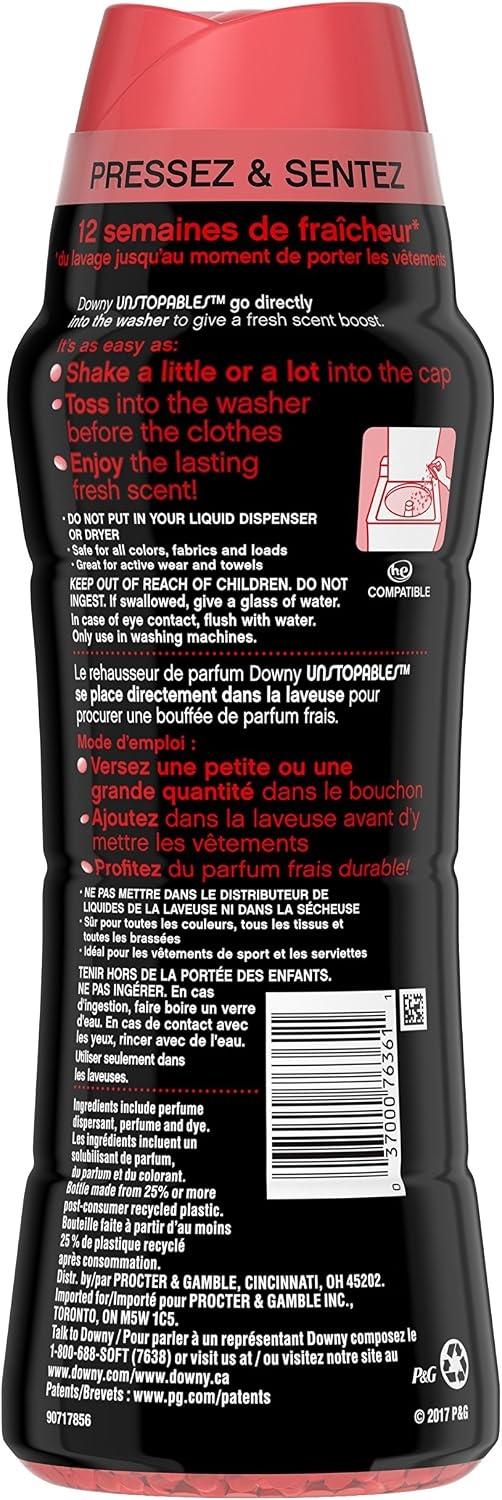 image:imageDowny Unstopables In Wash Scent Booster Beads Fresh Scent 24 oz Laundry Beads for odor Protection Downy Scent Booster Beads Laundry Scent Boosters Pack of 2Spring