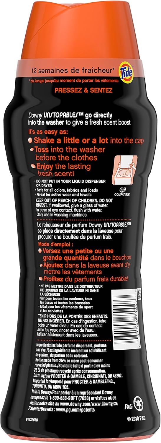 image:imageDowny Unstopables In Wash Scent Booster Beads Fresh Scent 24 oz Laundry Beads for odor Protection Downy Scent Booster Beads Laundry Scent Boosters Pack of 2Original