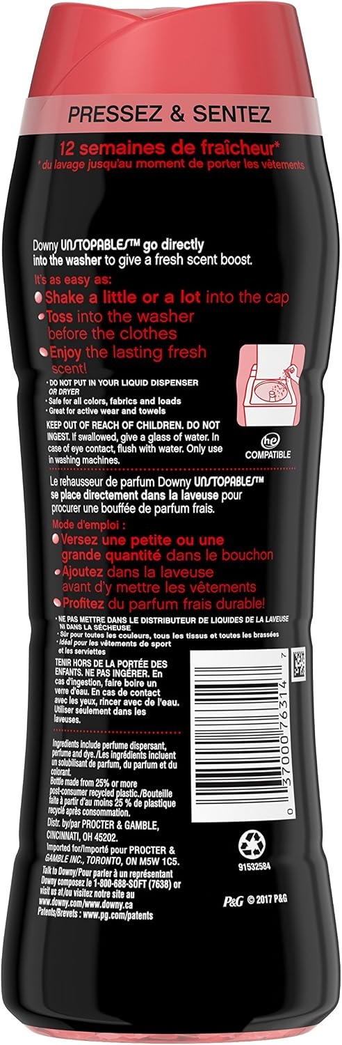 image:imageDowny Unstopables In Wash Scent Booster Beads Fresh Scent 24 oz Laundry Beads for odor Protection Downy Scent Booster Beads Laundry Scent Boosters Pack of 2Spring