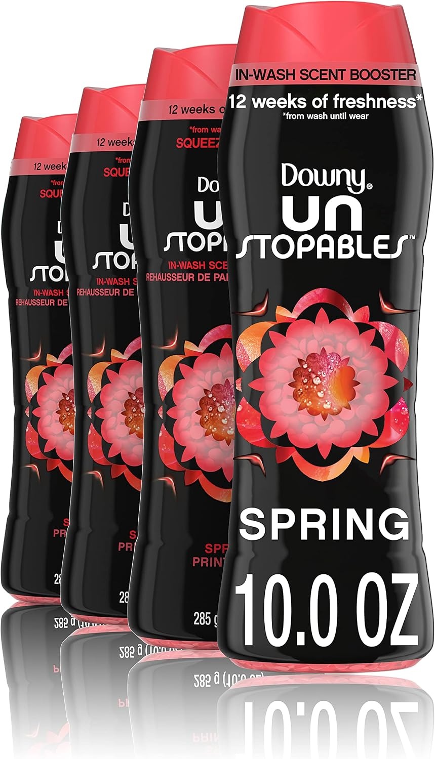 image:imageDowny Unstopables In Wash Scent Booster Beads Fresh Scent 24 oz Laundry Beads for odor Protection Downy Scent Booster Beads Laundry Scent Boosters Pack of 2Spring