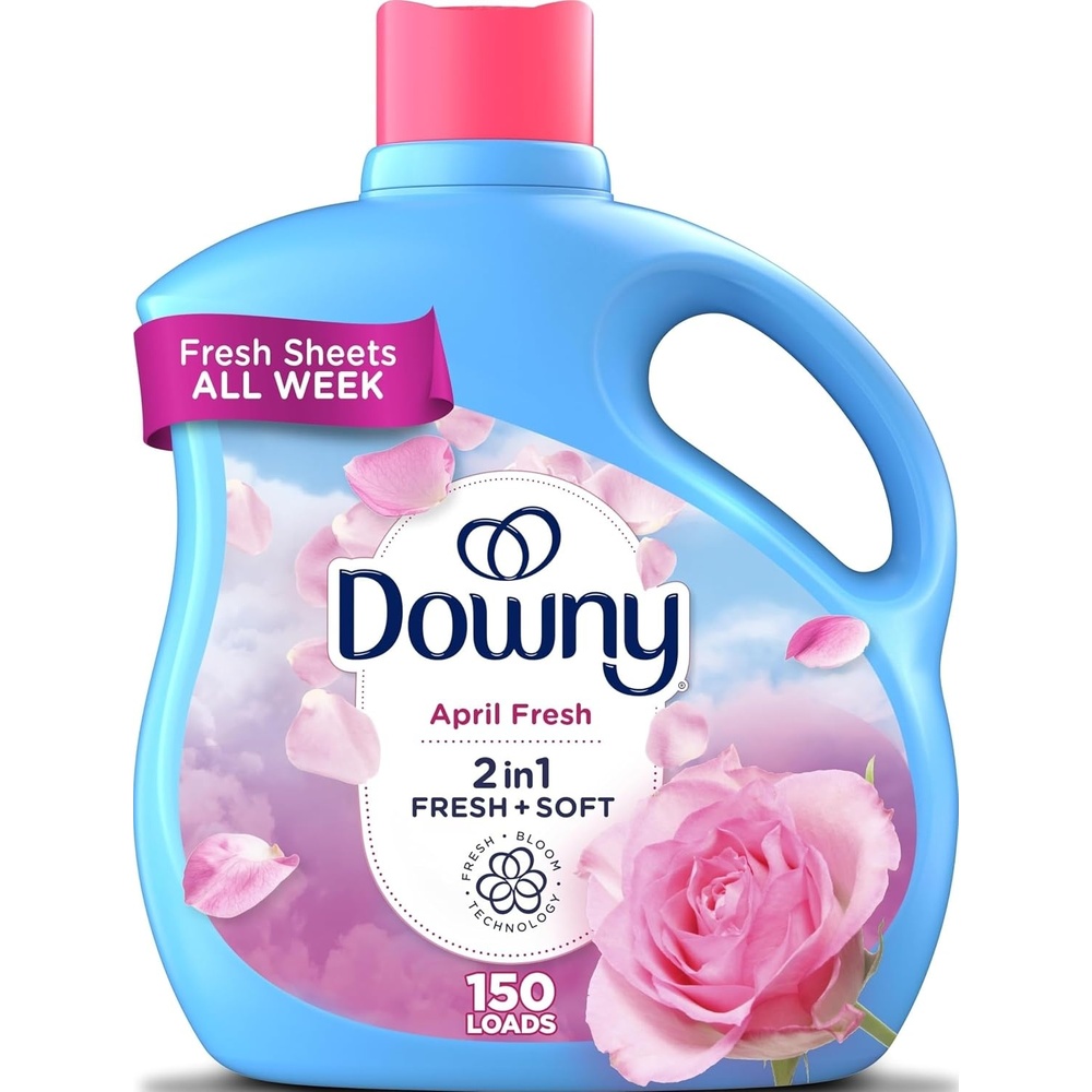 image:imageDowny Liquid Fabric Softener April Fresh 2in1 Fresh amp Soft 140 Fl Oz 190 Loads Fabric Conditioner For Freshness And SoftnessApril Fresh