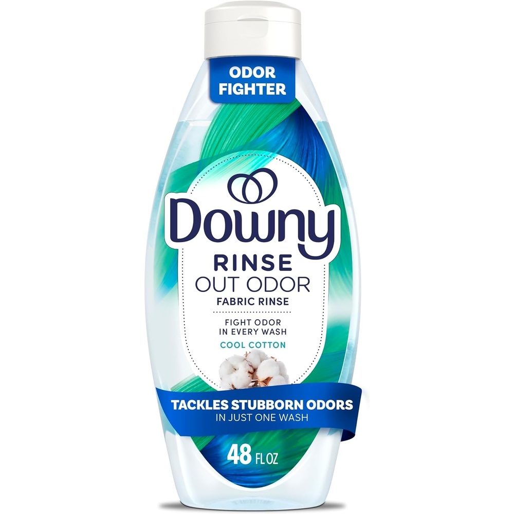 image:imageDowny RINSE amp REFRESH Laundry Odor Remover and Fabric Softener Safe on ALL Fabrics Gentle on Skin HE Compatible Cool Cotton 48 fl oz Pack of 4192 fl oz total