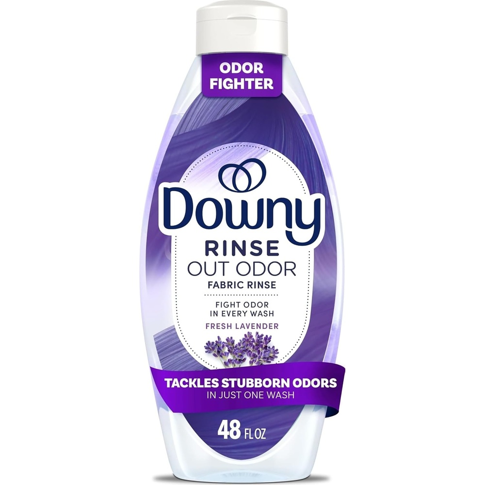 image:imageDowny RINSE amp REFRESH Laundry Odor Remover and Fabric Softener Safe on ALL Fabrics Gentle on Skin HE Compatible Fresh Lavender Scent 48 fl oz Pack of 4192 fl oz totalLavender