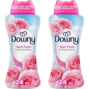 Downy April Fresh In-Wash Laundry Scent Booster Beads, 24 oz, laundry scent beads, Long-lasting Freshness(24 Ounce (Pack of 2))