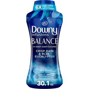 Downy Balance In-Wash Laundry Scent Booster Beads, Crisp Rain and Blue Eucalyptus scent, 24 oz, laundry scent beads, Long-lasting Freshness(30.1 Ounce (Pack of 1))