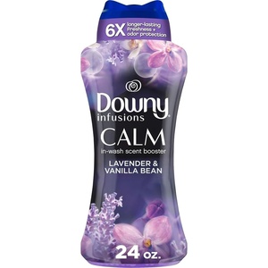Downy Calm In Wash Laundry Scent Booster Beads, Soothing Lavender And Vanilla Bean Scent, 24.0 OZ, Laundry Scent Beads, Long Lasting Freshness(24 Ounce (Pack of 1))