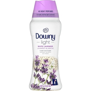 Downy Light Laundry Scent Booster Beads, White Lavender Scent, 24.0 OZ, In-wash fabric beads designed to be gentle with a light boost of scent, No Heavy Perfumes(Lavender Vanilla)