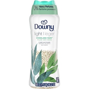 Downy Light Laundry Scent Booster Beads, White Lavender Scent, 24.0 OZ, In-wash fabric beads designed to be gentle with a light boost of scent, No Heavy Perfumes(Woodland Rain)