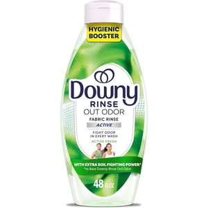 Downy RINSE & REFRESH Laundry Odor Remover and Fabric Softener for Activewear, Active Fresh Scent, 48 oz(Active Fresh)