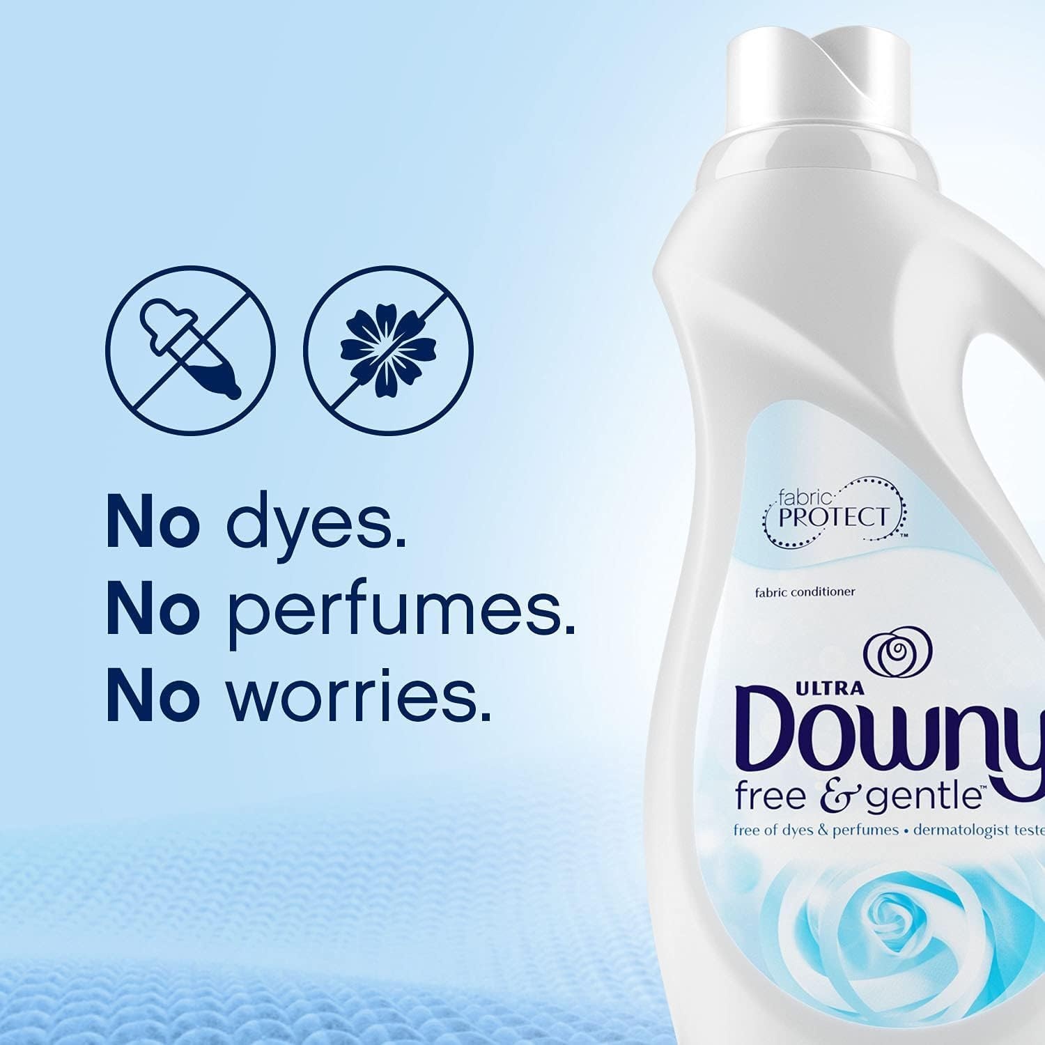 image:imageDowny Ultra Plus Free amp Gentle Laundry Fabric Softener Liquid Concentrated 152 Loads Total 51 Fl Oz Pack of 2 White