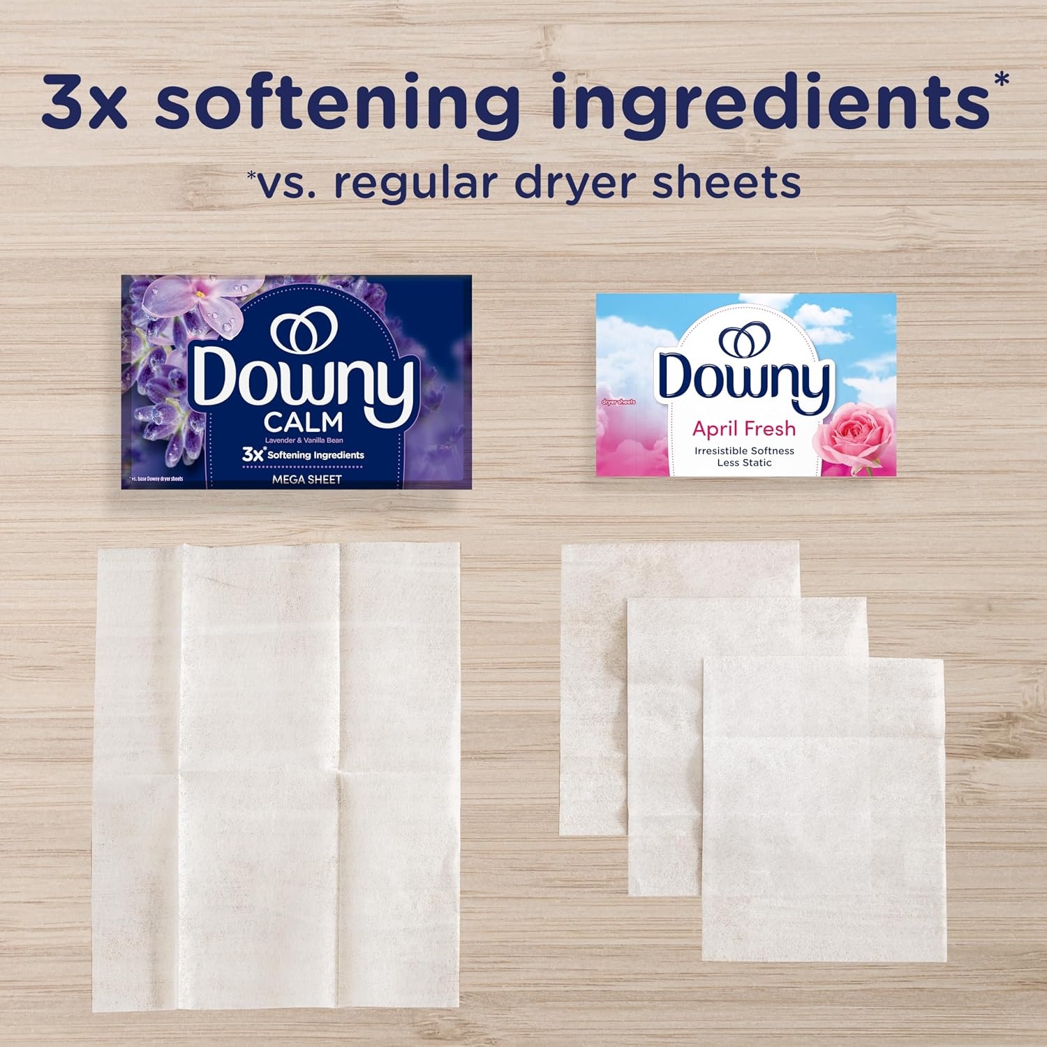 image:imageDowny Calm Mega Dryer Sheets Large Fabric Softener Sheets for Laundry Static Guard amp Softness Boost Laundry Dryer and Fabric Sheets 180 Count180 Count Pack of 1