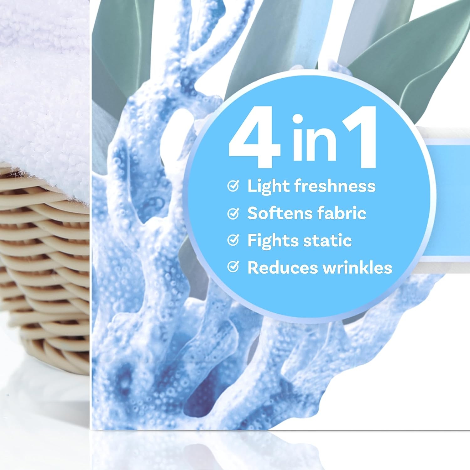 image:imageDowny Light Mega Dryer Sheets Fabric Softener Dryer Sheets Ocean Mist 180 CountOcean Mist