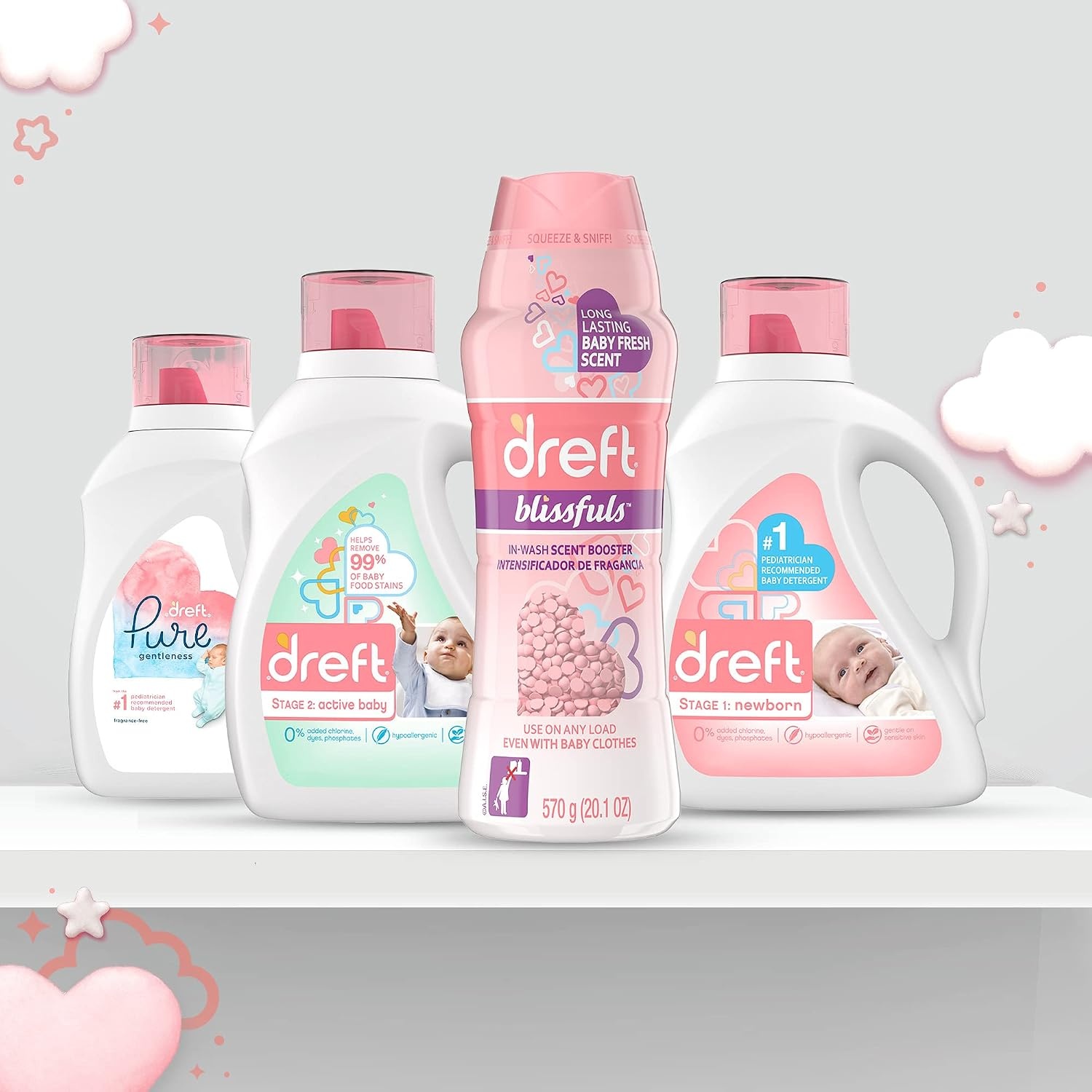 image:imageDreft Blissfuls InWash Laundry Scent Booster Beads Baby Fresh Scent 24 ozBABY FRESH
