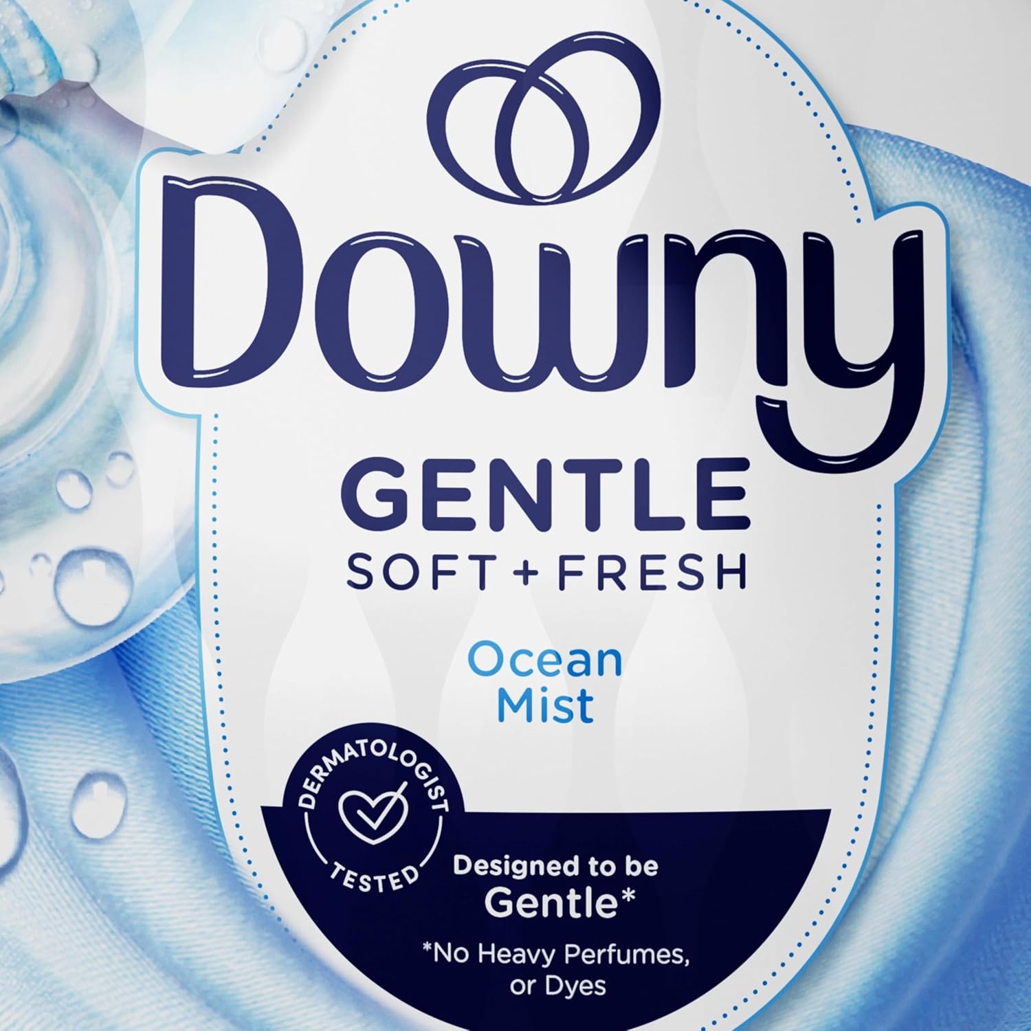 image:imageDowny Gentle Soft Fresh Fabric Softener Liquid Liquid Fabric Softener Designed to be Gentle on Skin Ocean Mist Scent 93 fl oz 138 loadsOcean Mist