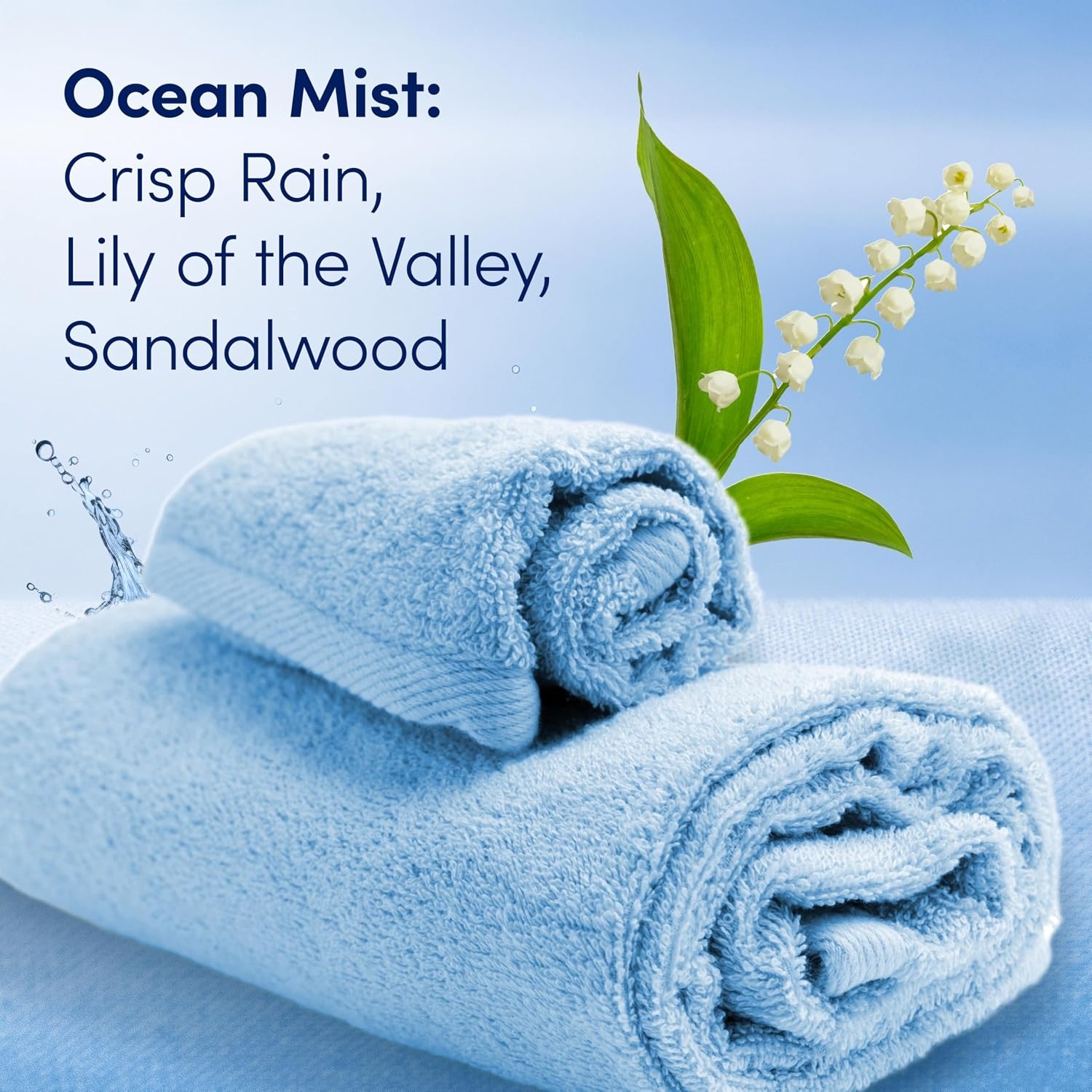 image:imageDowny Gentle Soft Fresh Fabric Softener Liquid Liquid Fabric Softener Designed to be Gentle on Skin Ocean Mist Scent 93 fl oz 138 loadsOcean Mist